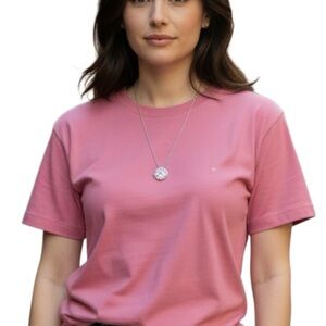 Lia Sophia Silver Pendant Necklace with Crystal Cluster